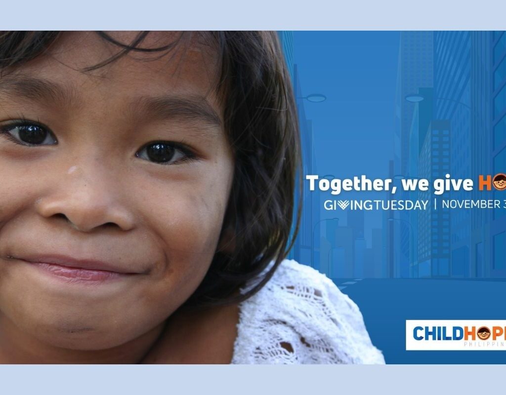 banner photo of Childhope Philippines' program, Giving Tuesday, to be held on November 30