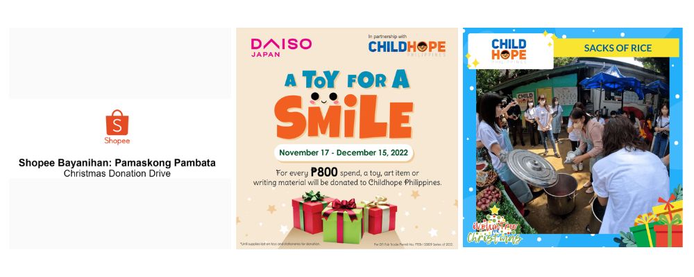 childhope season of giving donation partners
