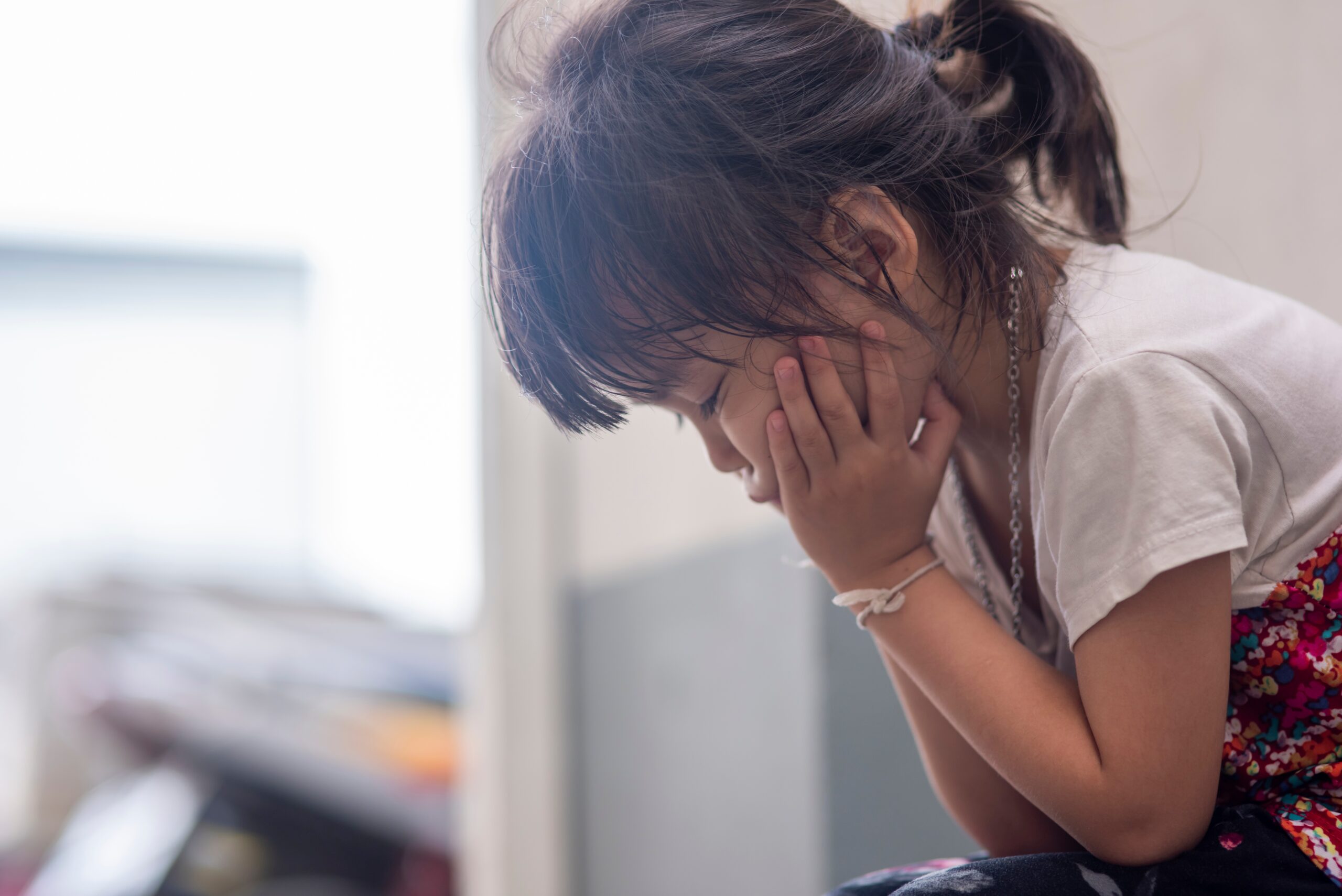 sad little girl showing mental health matters