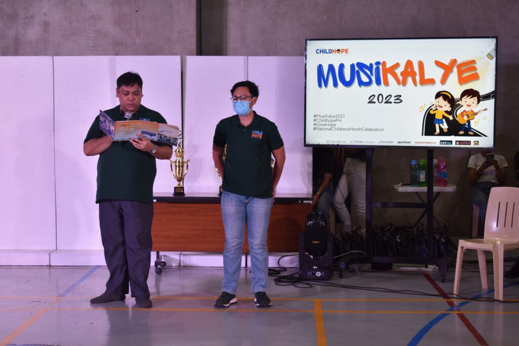 Employees of Childhope introducing the MusiKalye 2023 event