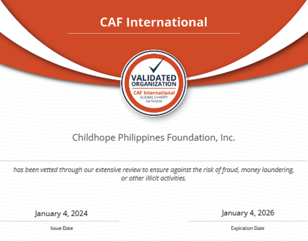 CAF America verification for Childhope