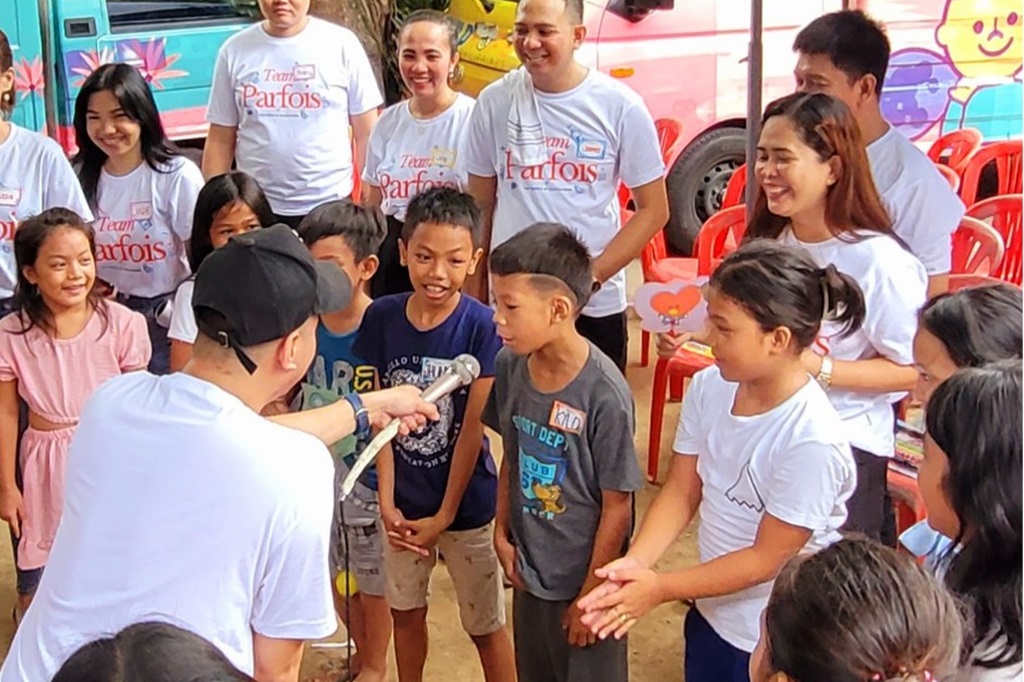 cooperative children participating in a game