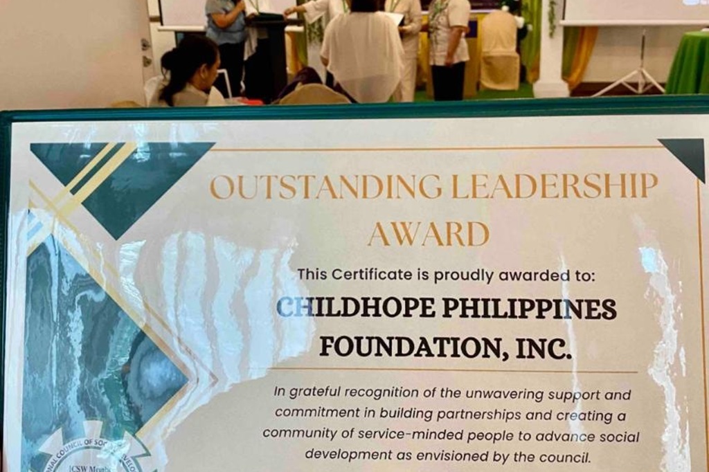 Outstanding Leadership Award to Childhope Philippines