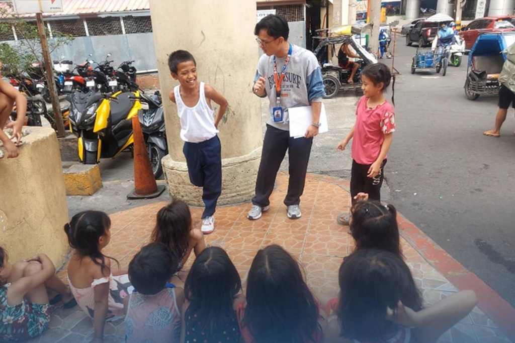Childhope staff engaging in meaningful volunteer experience