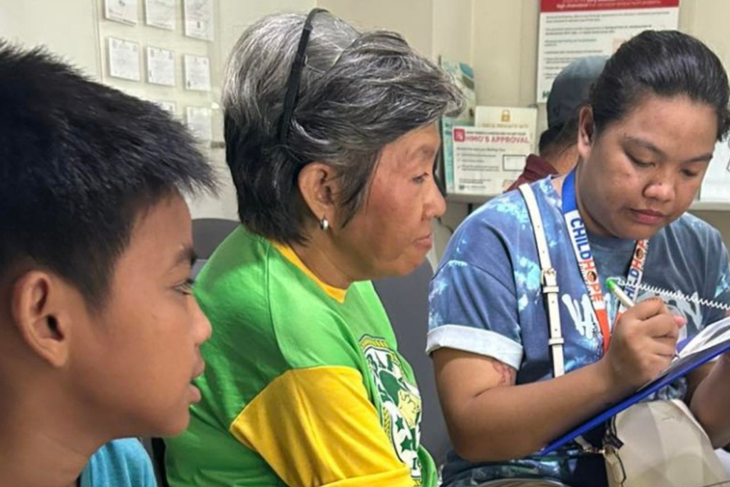 child and guardian during a counseling session